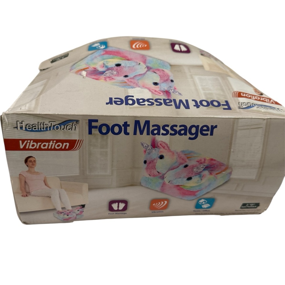 NEW HealthTouch Tie Dye Unicorn Foot Massager